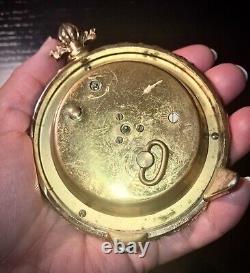 105. Vintage Seth Thomas Germany Alarm Clock Shape Of A Large Pocket Watch