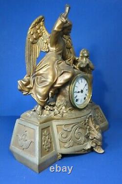 1872 Very Rare SETH THOMAS Antique CHILD PRAYER & GUARDIAN ANGEL Figural Clock