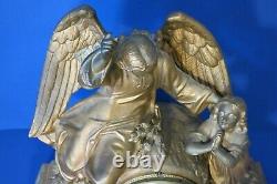 1872 Very Rare SETH THOMAS Antique CHILD PRAYER & GUARDIAN ANGEL Figural Clock