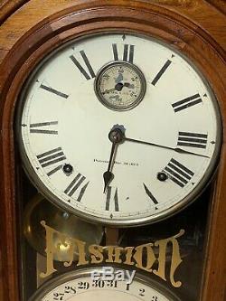 1875 Seth Thomas Fashion Southern Calendar Co. Wind Clock 26 High