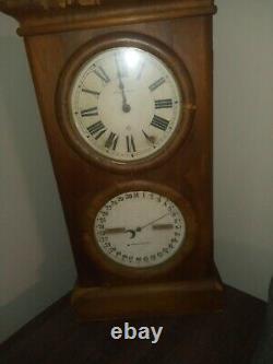 1875 Seth thomas Double Dial Calendar Clock