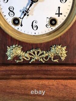 1878 Antique USA SETH THOMAS time & Strike, Clock, 2 Column, walnut Case