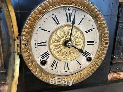 1880's Seth Thomas Antique Mantle Clock Adamantine Marble Finish Top