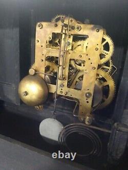 1880's Seth Thomas Red Adamantine 3-column Clock 2 Bell Movement