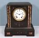 1880's Seth Thomas Marble Inlaid Slate Clock With Key And Pendulum Runs & Chimes