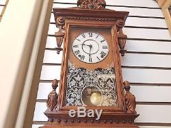 1882 Seth Thomas Concord Wall Clock Table ClockVintageChime