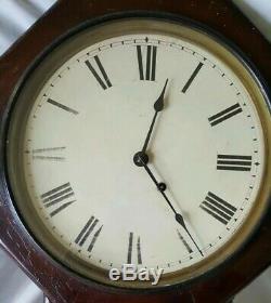 1888 SETH THOMAS WOODEN WALL CLOCK working