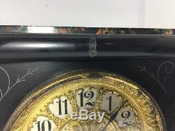 1890's Seth Thomas Label-295a Adamantine Lion Head Mantel Shelf Clock