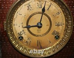 1891 Antiques Us Made Seth Thmas Mantel Clock, Runnng