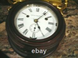 1891 Seth Thomas Mahogony Ships Clock With Strike & Sec. Hand- Very Rare Find