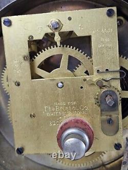 1895 Cased Victorian Mechanical Recording Ammeter Seth Thomas Clockwork Mvmt