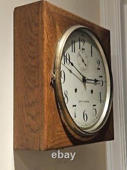 1900 SETH THOMAS Office No. 11 Oak Gallery Lobby 30 Day Oak Regulator Wall Clock