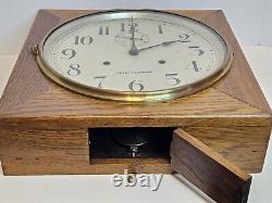 1900 SETH THOMAS Office No. 11 Oak Gallery Lobby 30 Day Oak Regulator Wall Clock