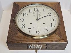 1900 SETH THOMAS Office No. 11 Oak Gallery Lobby 30 Day Oak Regulator Wall Clock