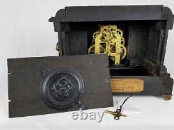 1904 Rare Color Prince Antique Mantel Clock Seth Thomas Marbled Adamantine