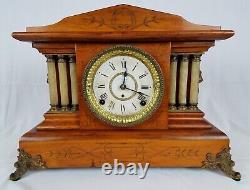 1907 Seth Thomas Dale Mahogany Adamantine Antique Mantel Clock