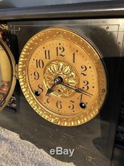 1910's Antique Seth Thomas Mantel Shelf Clock Shasta Adamantine Working Great