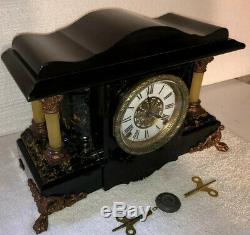 1910s Antique Seth Thomas Mantel Clock Working Correctly Adamantine Shasta