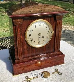 1910s Antique Seth Thomas Mantel Shelf Clock Adamantine Sonora 4 Bell Working