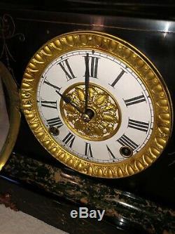 1910s Antique Seth Thomas Mantel Shelf Clock Working Correctly Adamantine