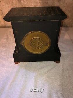 1910s Antique Seth Thomas Mantel Shelf Clock Working Correctly Adamantine