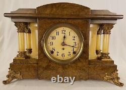 1915 Seth Thomas New Shasta Golden Bronze Adamantine Antique Mantel Clock