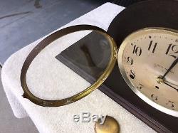1920's Antique Seth Thomas Mantel Shelf Clock Working Camel Back