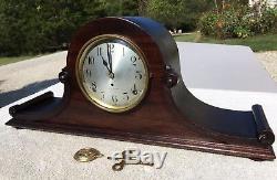 1920's Antique Seth Thomas Mantel Shelf Clock Working Camel Back in Walnut