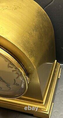 1920's Seth Thomas Doric No 4. 12 Dome Brass Finish Mantle Clock Working