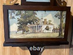 1929 SETH THOMAS BANJO CLOCK ANTIQUE, GEORGE WASHINGTON, MT VERNON Working 4384