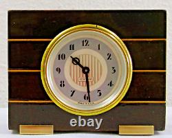 1930's Seth Thomas Art Deco Dark Walnut Collector's Table Clock