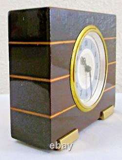 1930's Seth Thomas Art Deco Dark Walnut Collector's Table Clock