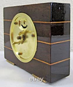 1930's Seth Thomas Art Deco Dark Walnut Collector's Table Clock