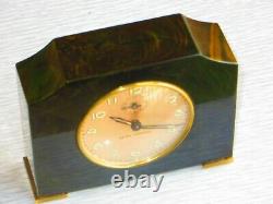 1931 Seth Thomas Catalin Alarm Clock Green excellent condition