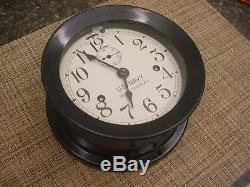 1940's WW2 USN Navy Ship's Clock Seth Thomas Movement Bakelite Case D531