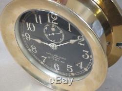 1941 Mark 1-Deck Clock, U. S. Navy 11481 Made by Seth Thomas in USA, BRASS SHIPS
