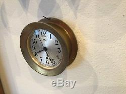 1941 Seth Thomas Military Ships Clock 71/4 Screw Bezel 6engraved Dial Clock