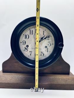 1950s Seth Thomas Lever 4 Bakelite Marine Maritime Non-Bell Clock withStand