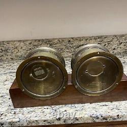 1970's Seth Thomas Corsair S537-000 Ships Clock & Barometer Set German Movement