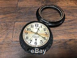 22470 Vintage Ships Bell Clock US Maritime Commission 14424 Seth Thomas Key Wind