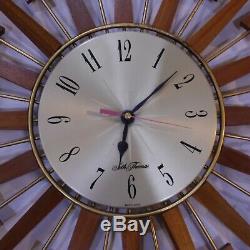25 diameter seth thomas sunburst/starburst clock vintage retro