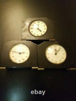 3 Vintage Art Deco Seth Thomas Bakelite Alarm Clock