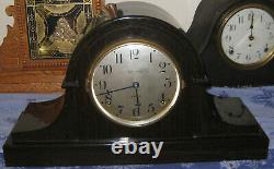 A Very Beautiful Working Seth Thomas Adamantine Finish Shelf Mantel Clock