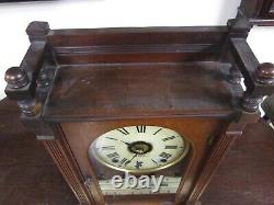 ANTIQUE EMPIRE SETH THOMAS ROSEWOOD SHELF CLOCK WITH ALARM Let's make a deal