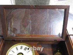 ANTIQUE EMPIRE SETH THOMAS ROSEWOOD SHELF CLOCK WITH ALARM Let's make a deal