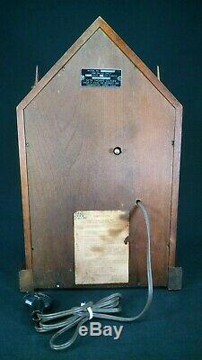 ANTIQUE MANTEL CLOCK cathedral wood SETH THOMAS vintage reverse painted WORKS