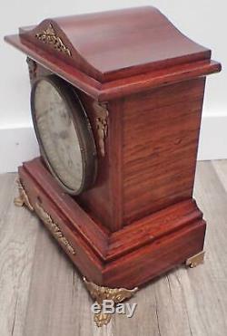 ANTIQUE SETH THOMAS ADAMANTINE ADVANCE MODEL LONG ALARM MANTEL CLOCK c. 1909