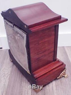 ANTIQUE SETH THOMAS ADAMANTINE ADVANCE MODEL LONG ALARM MANTEL CLOCK c. 1909