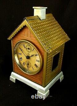 ANTIQUE SETH THOMAS COTTAGE CLOCK NOVELTY ALARM CLOCK c. 1880
