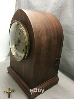 ANTIQUE SETH THOMAS SONORA CHIME MANTEL CLOCK 5 BELL Beehive 90B